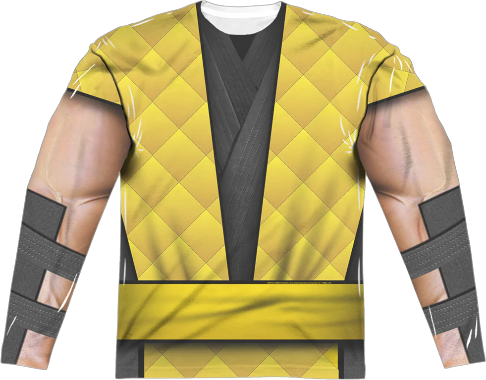 Scorpion Costume Mortal Kombat Long Sleeve Shirt