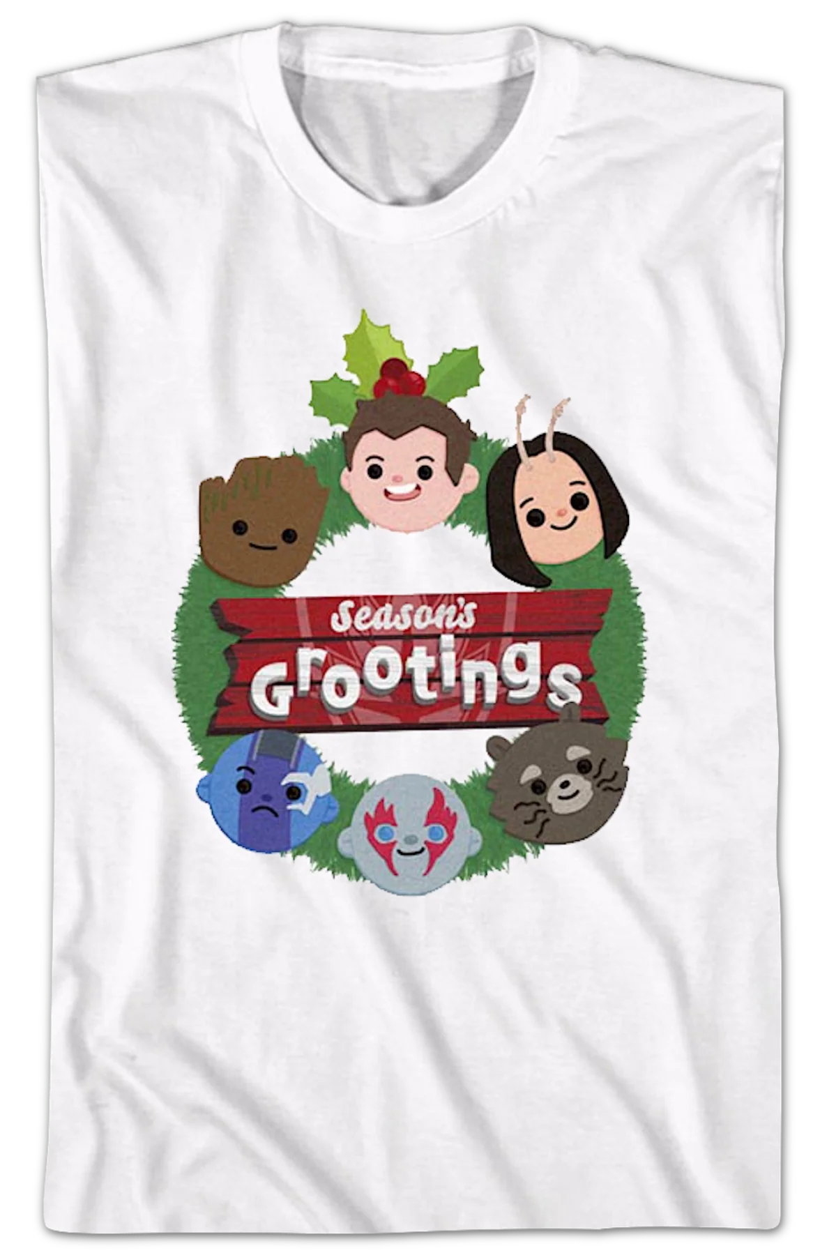 Season's Grootings Guardians Of The Galaxy Marvel Comics T-Shirt - Image 2