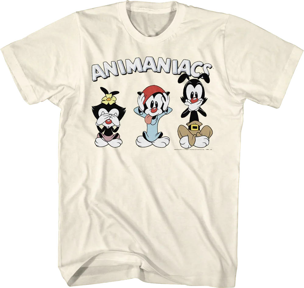 See No Evil Hear No Evil Speak No Evil Animaniacs T-Shirt