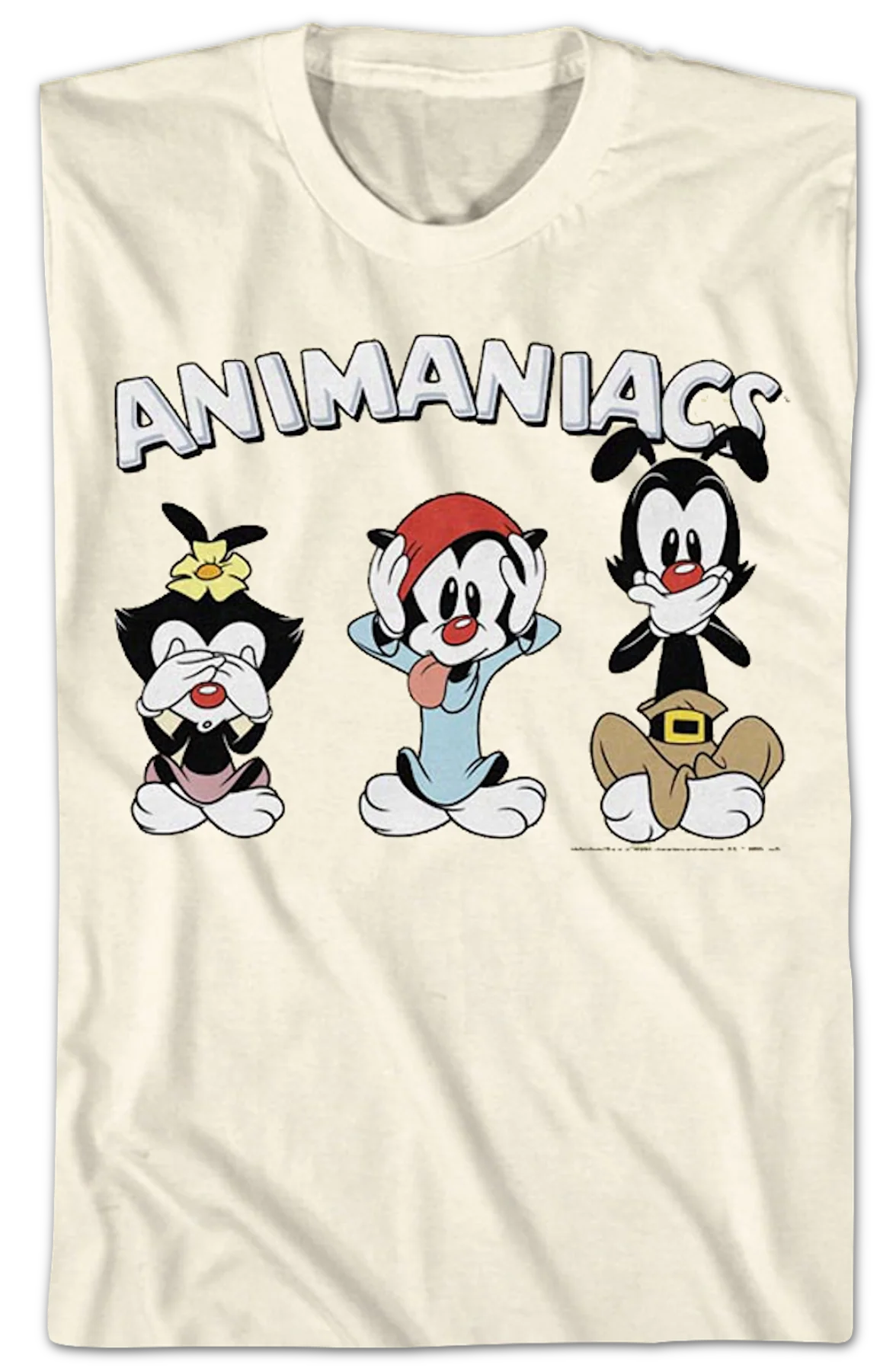 See No Evil Hear No Evil Speak No Evil Animaniacs T-Shirt - Image 2