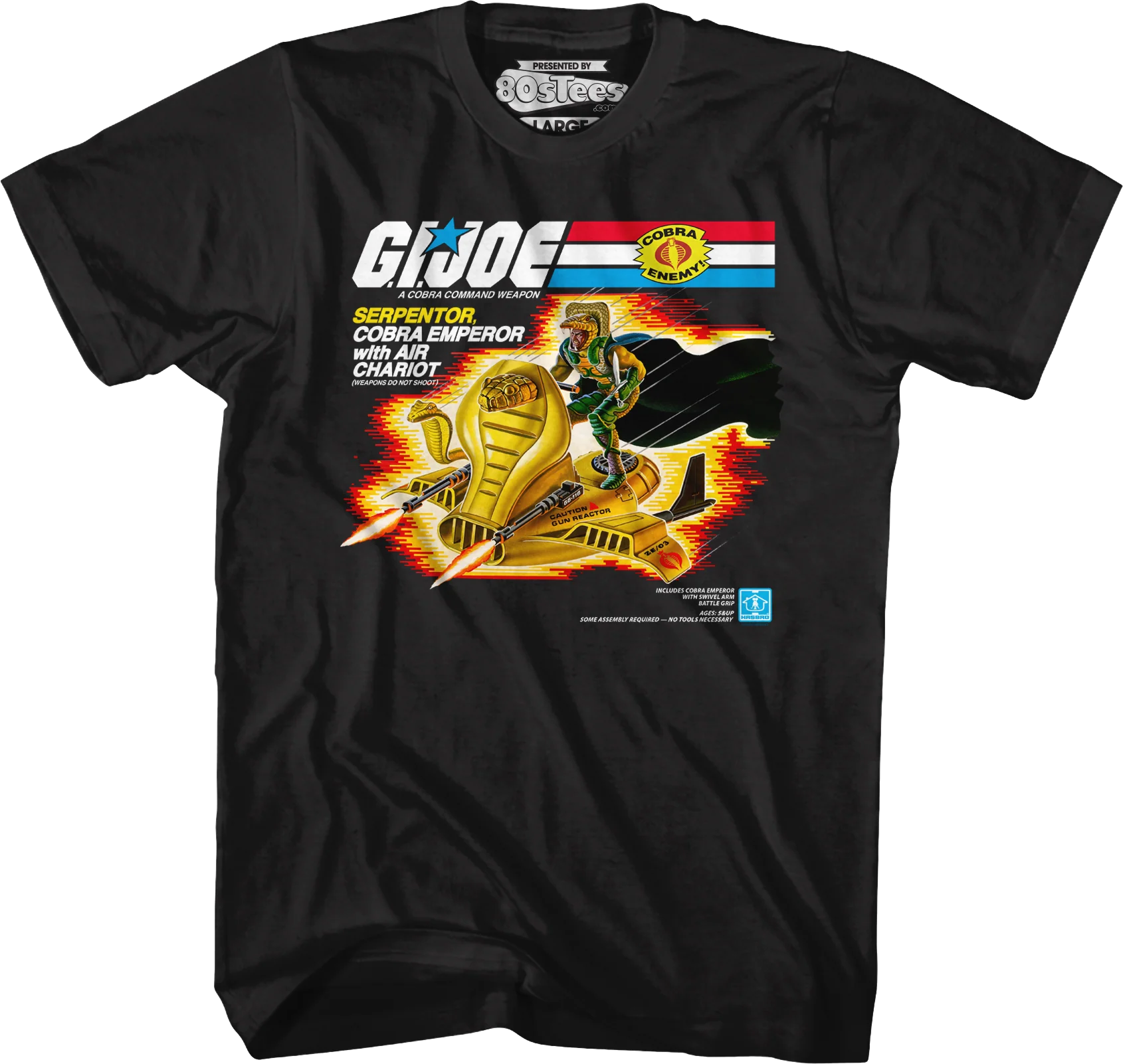 Serpentor Air Chariot Box Art GI Joe T-Shirt