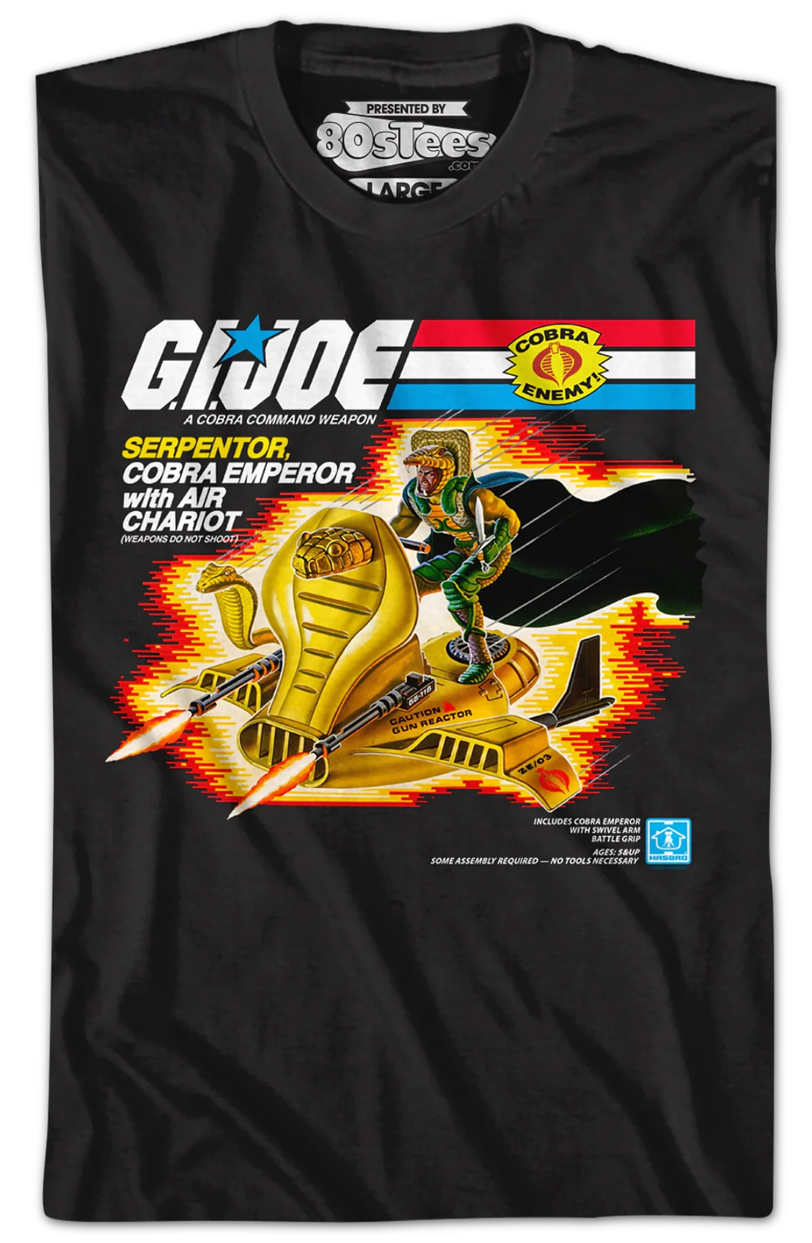 Serpentor Air Chariot Box Art GI Joe T-Shirt - Image 2