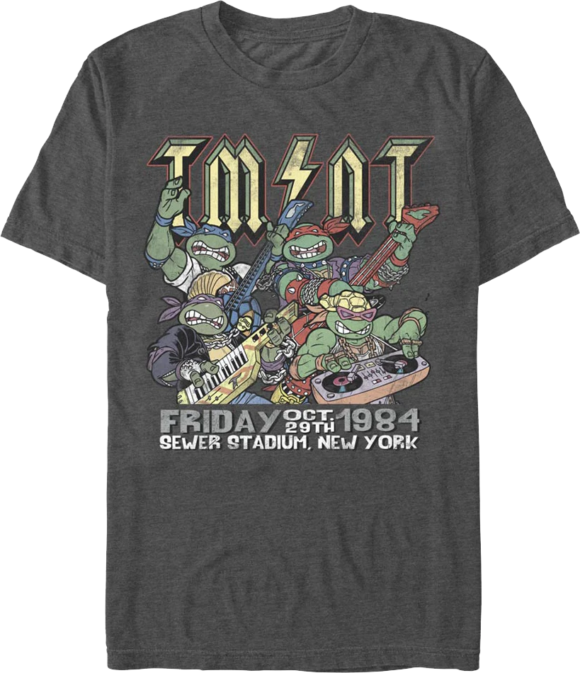 Sewer Stadium Rock Concert Teenage Mutant Ninja Turtles T-Shirt