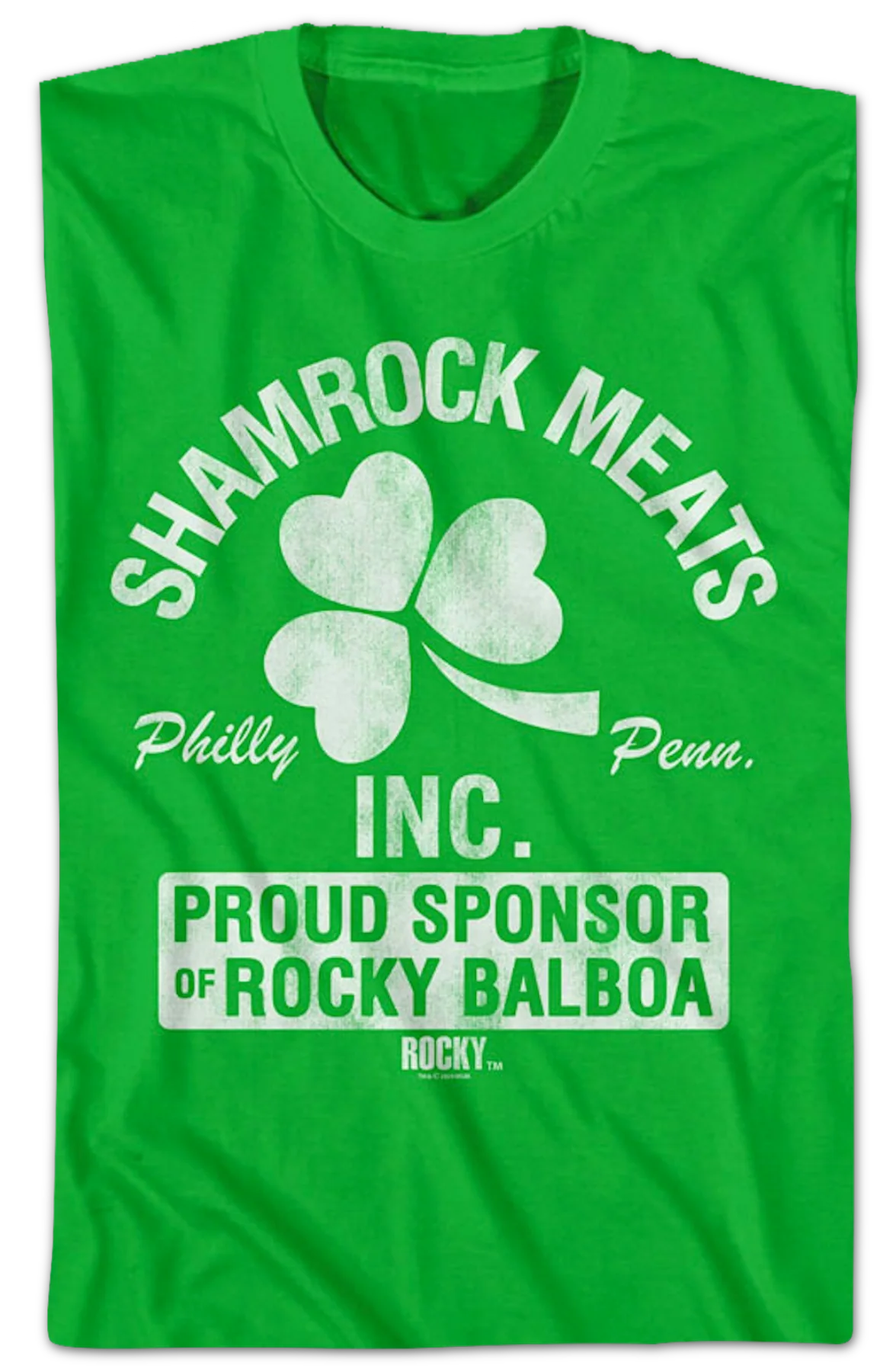 Shamrock Meats Proud Sponsor Of Rocky T-Shirt - Image 2