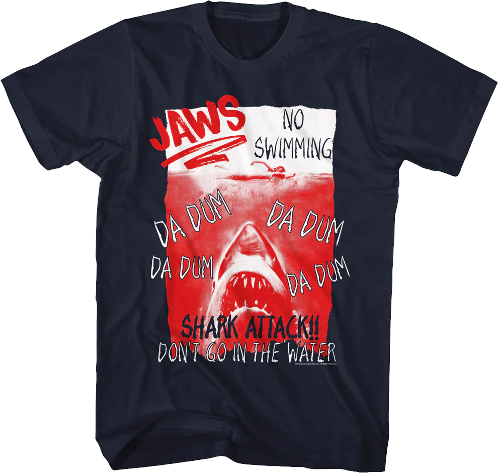 Shark Attack Poster Jaws T-Shirt
