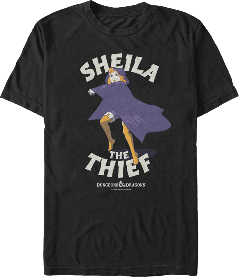 Sheila The Thief Action Pose Dungeons & Dragons T-Shirt