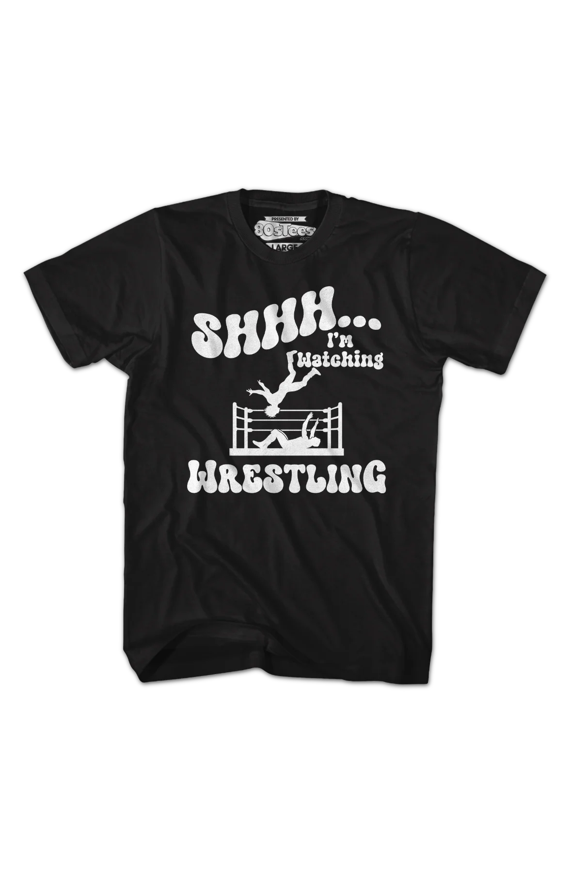 Shhh...I'm Watching Wrestling T-Shirt - Image 2