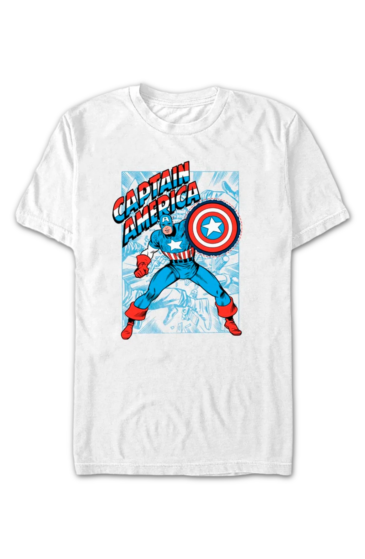 Shielded Captain America Marvel Comics T-Shirt - Image 2