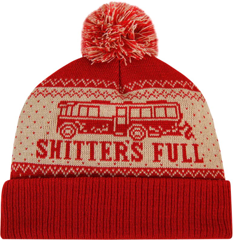 Shitter's Full Christmas Vacation Pom Knit Hat