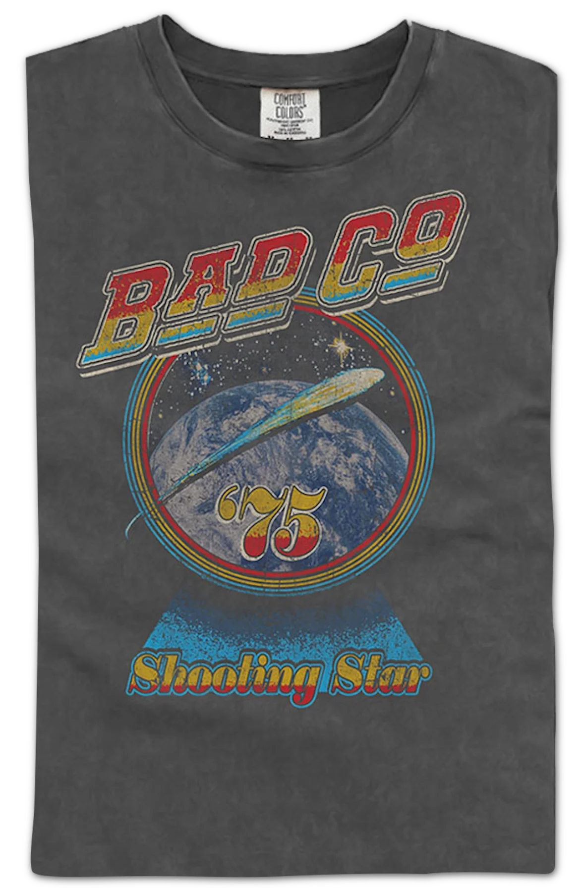 Shooting Star '75 Bad Company Comfort Colors Brand T-Shirt - Image 2