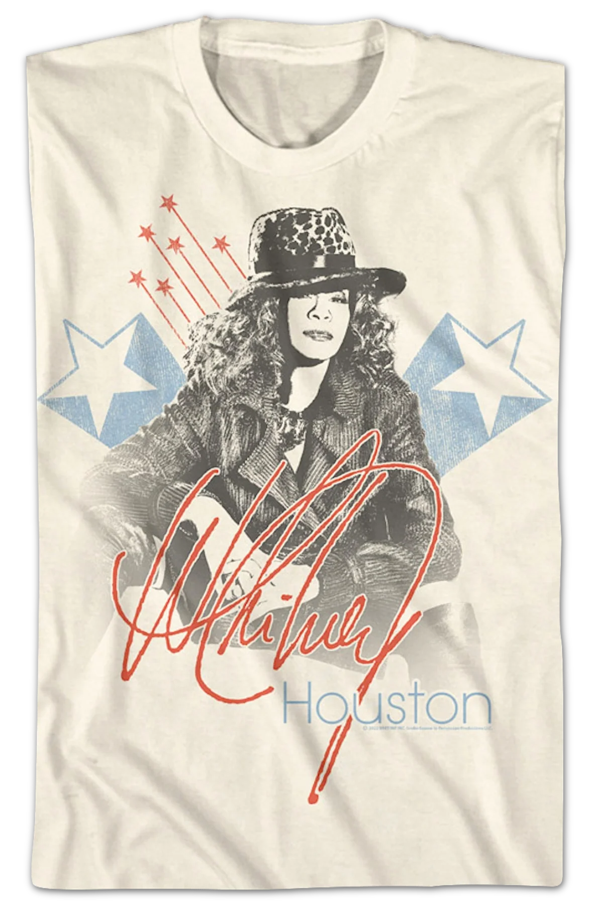 Shooting Stars Whitney Houston T-Shirt - Image 2