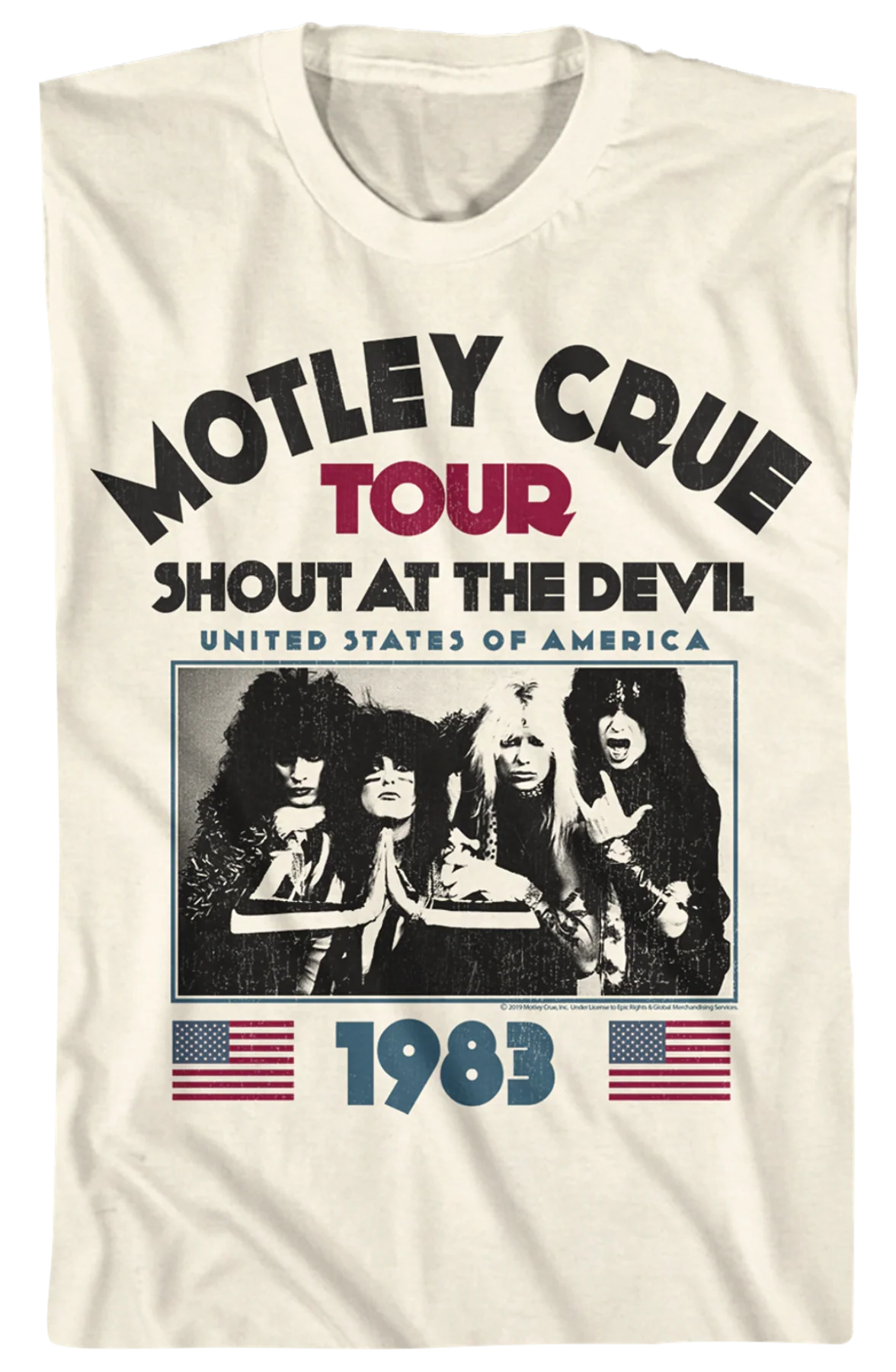 Shout At The Devil Tour Motley Crue T-Shirt - Image 2