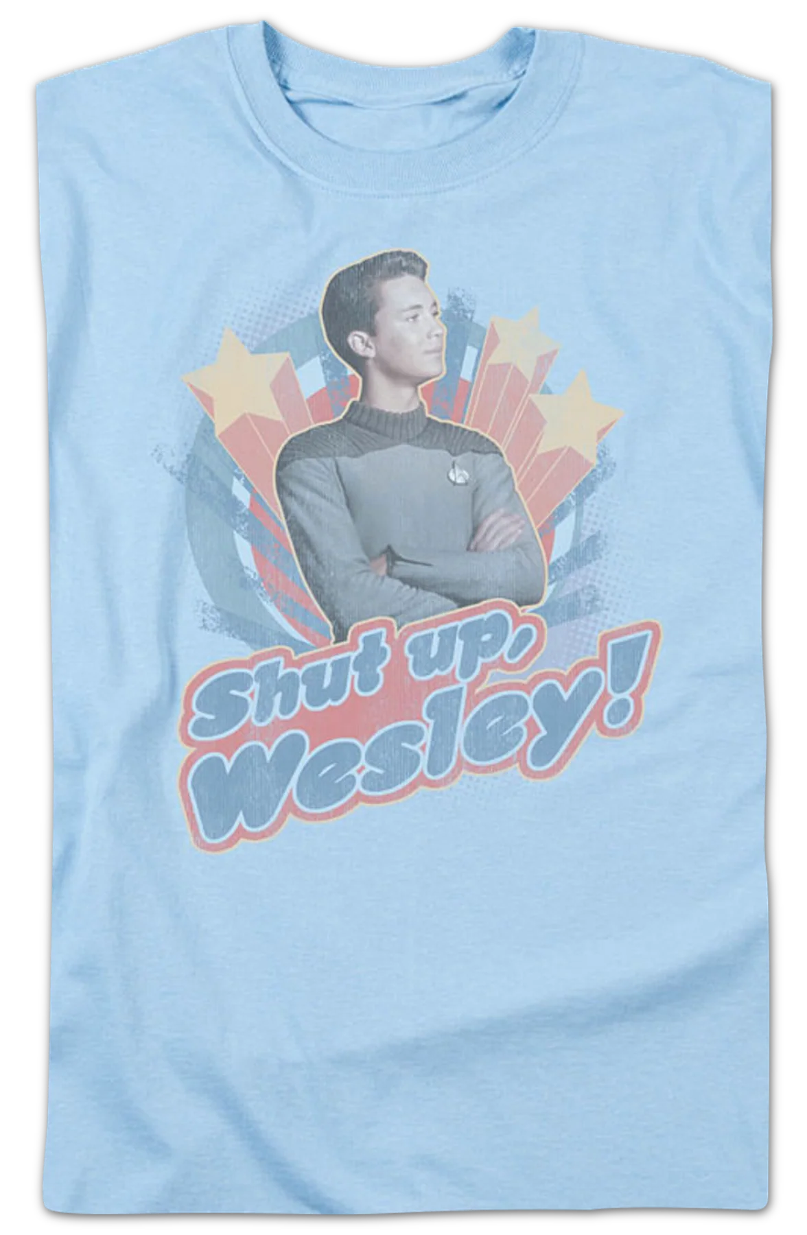 Shut Up Wesley Star Trek The Next Generation T-Shirt - Image 2