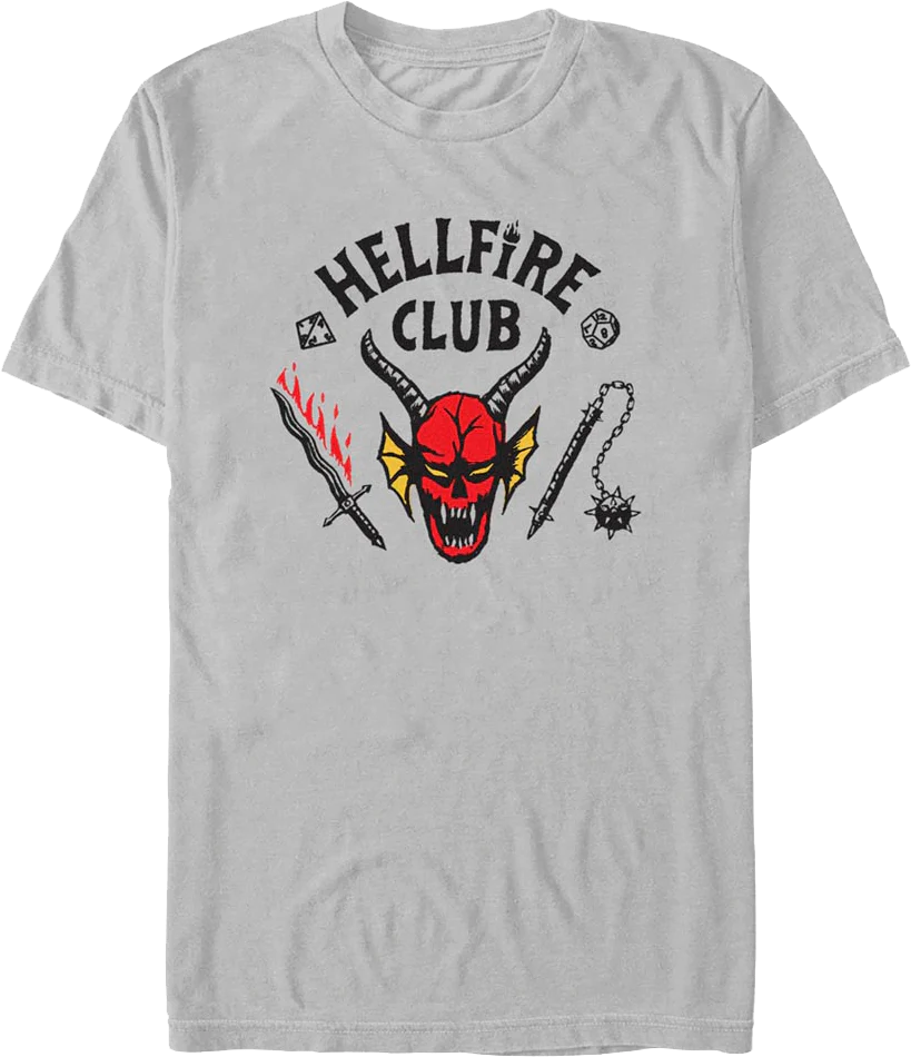 Silver Hellfire Club Stranger Things T-Shirt