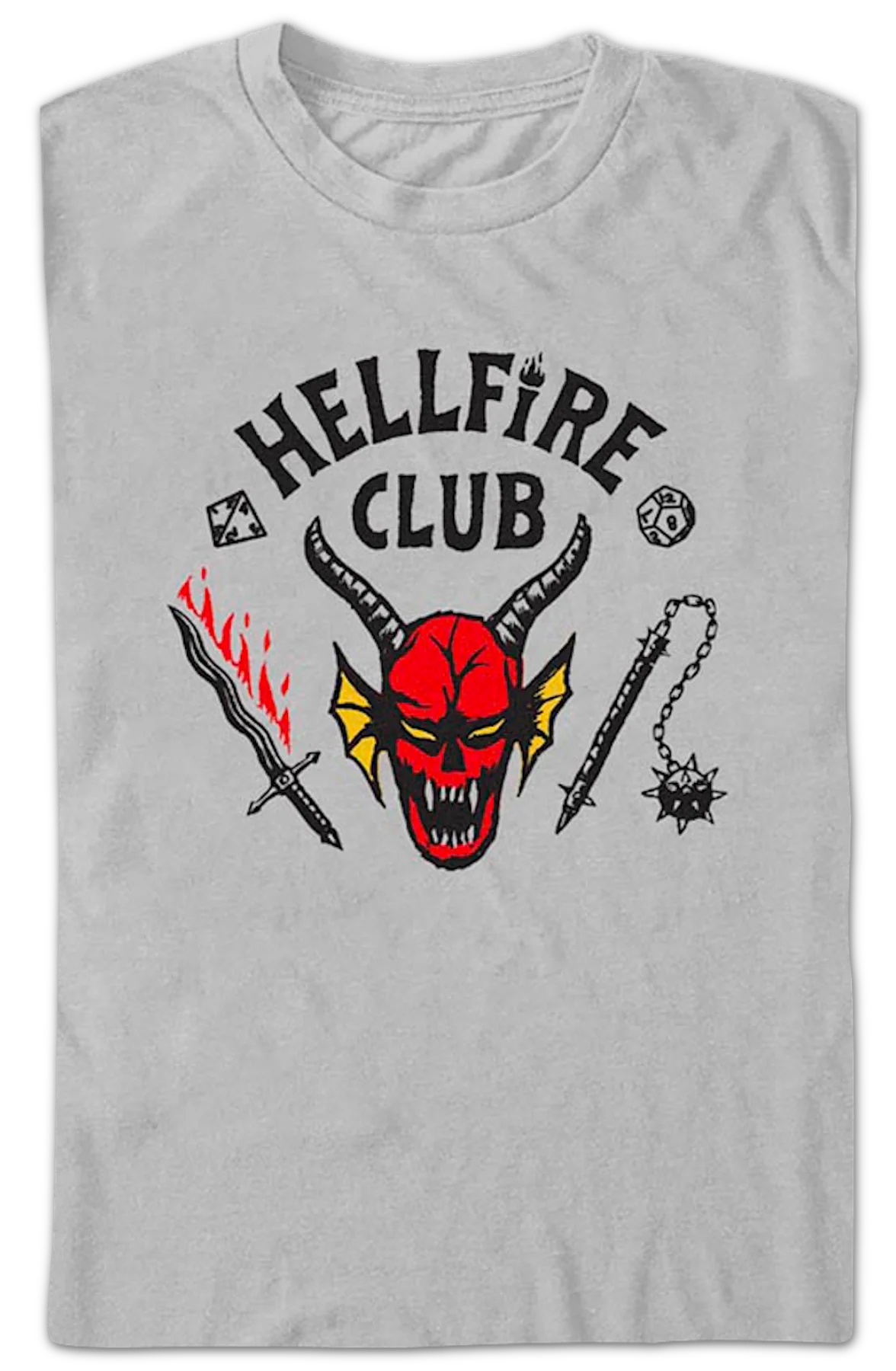 Silver Hellfire Club Stranger Things T-Shirt - Image 2