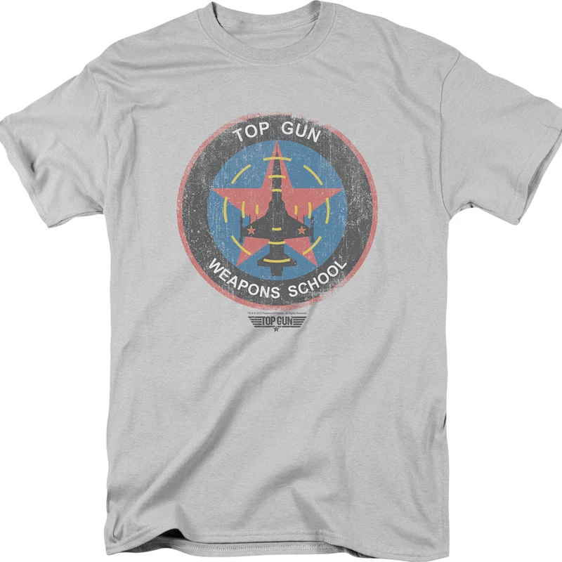 Silver Top Gun Weapons School T-Shirt