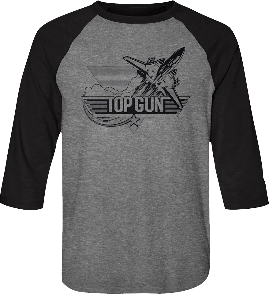 Simple Flyby Top Gun Raglan Baseball Shirt