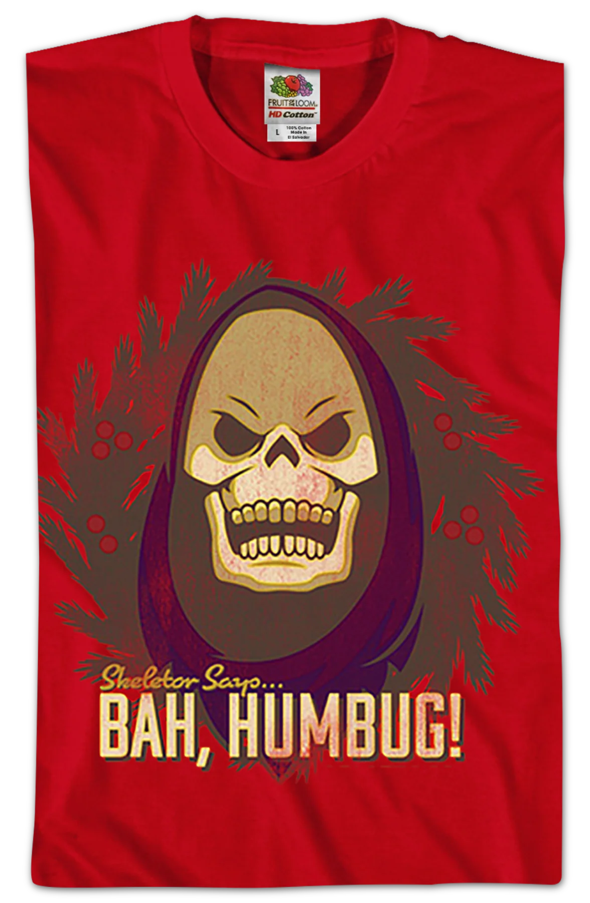 Skeletor Says Bah Humbug Masters of the Universe T-Shirt - Image 2