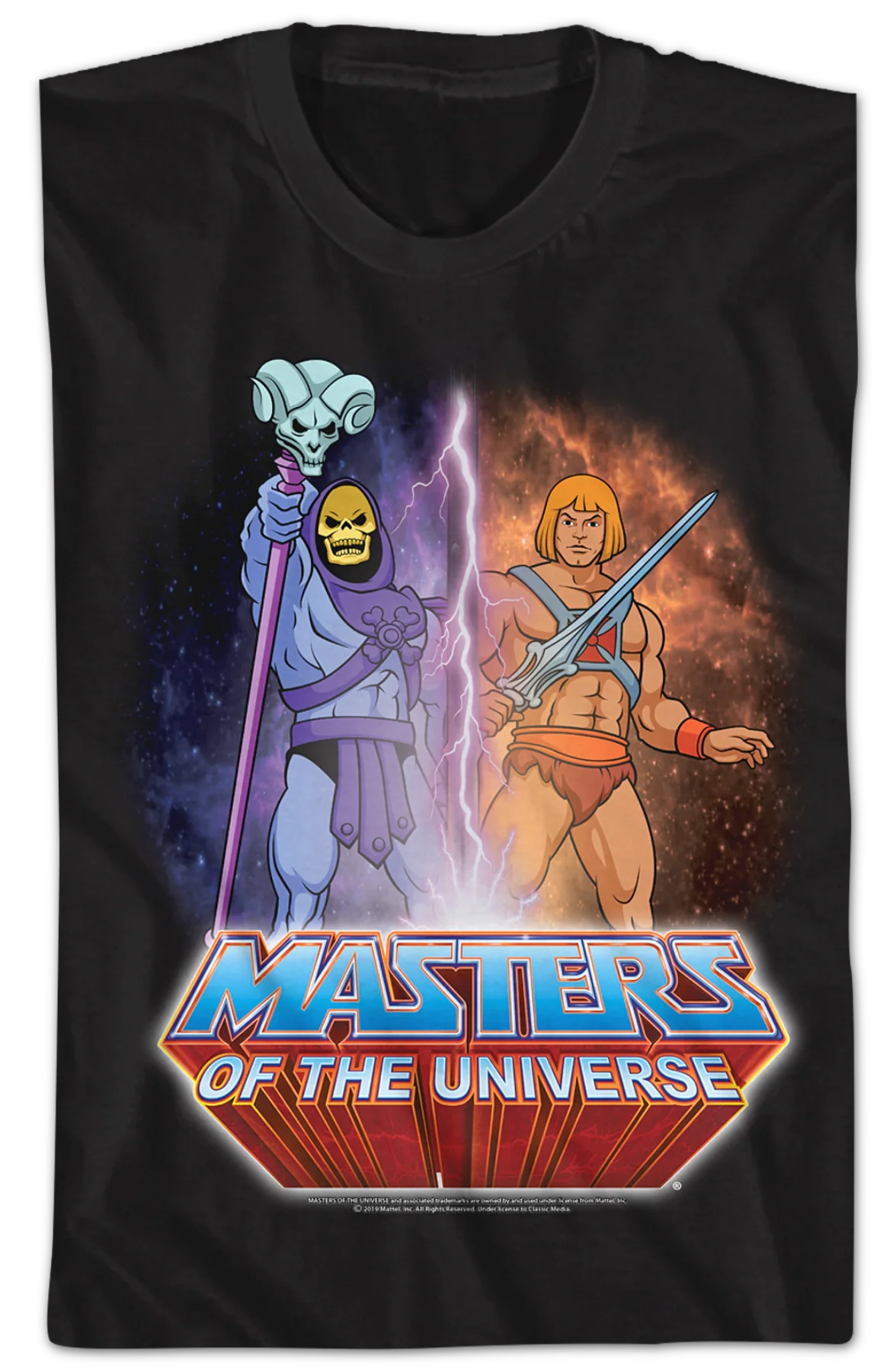 Skeletor vs He-Man Masters of the Universe T-Shirt - Image 2