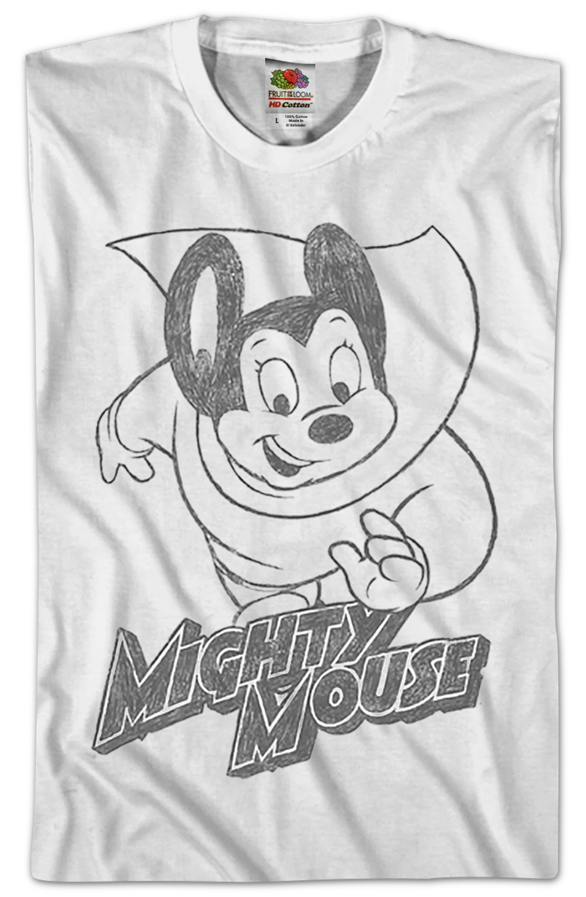 Sketch Mighty Mouse T-Shirt - Image 2