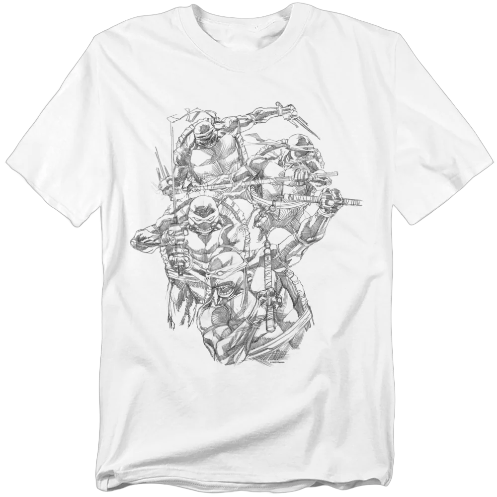 Sketches Teenage Mutant Ninja Turtles T-Shirt - Image 2