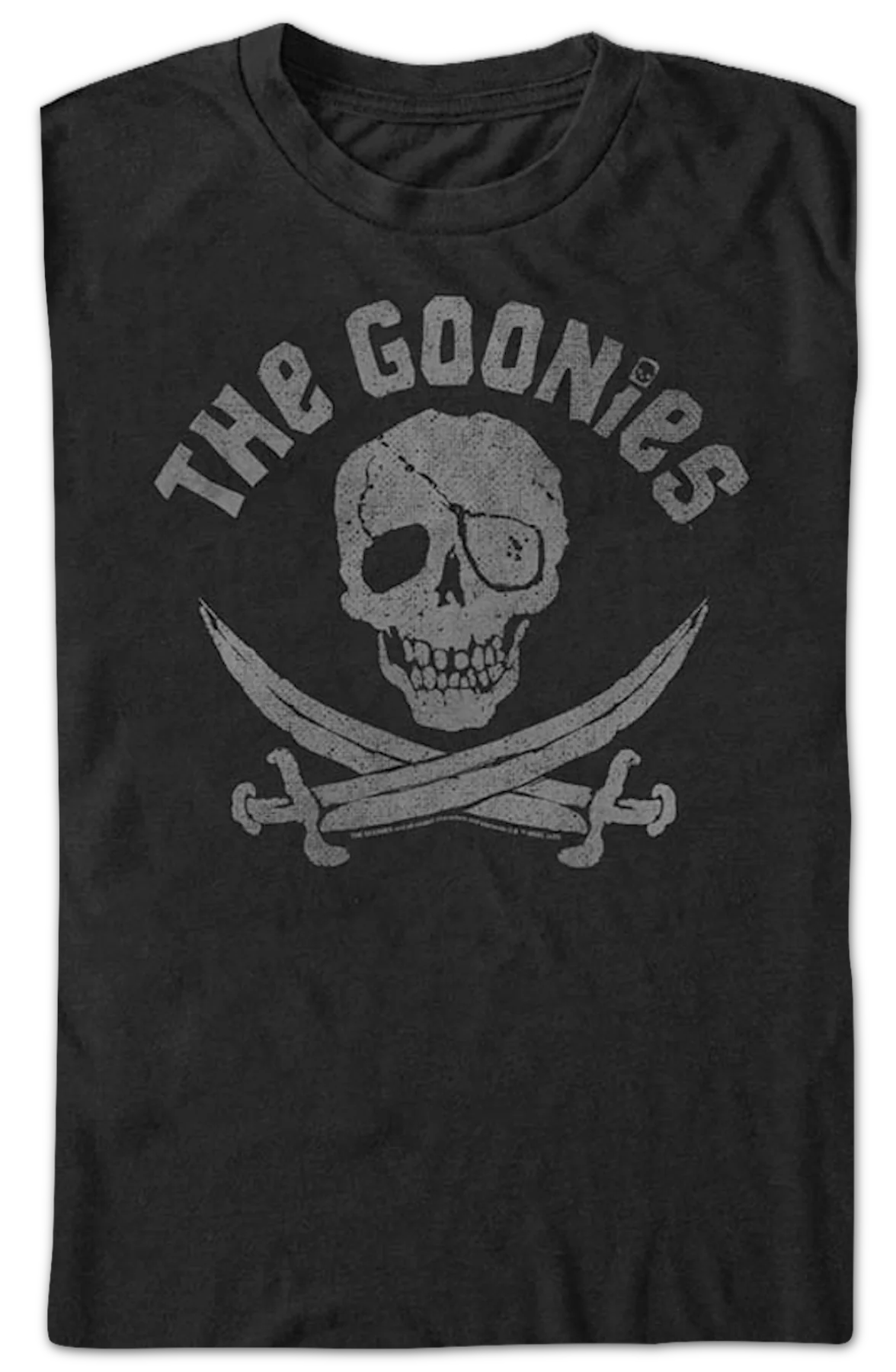 Skull And Cross Swords Logo Goonies T-Shirt - Image 2