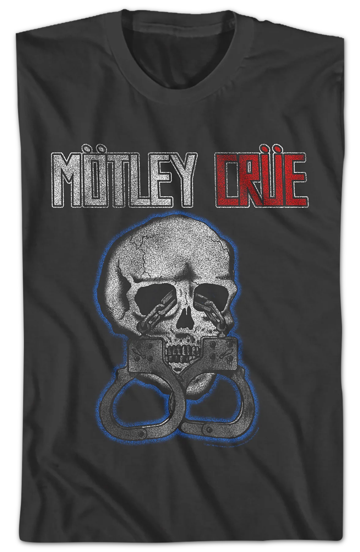 Skull And Handcuffs Motley Crue T-Shirt - Image 2