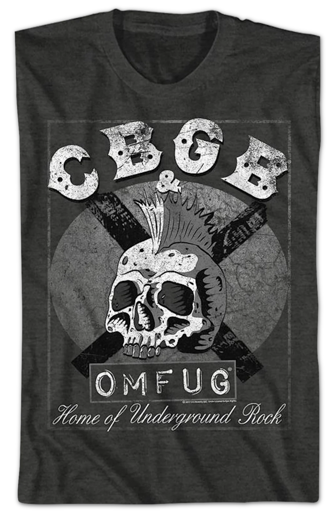 Skull Mohawk CBGB T-Shirt - Image 2