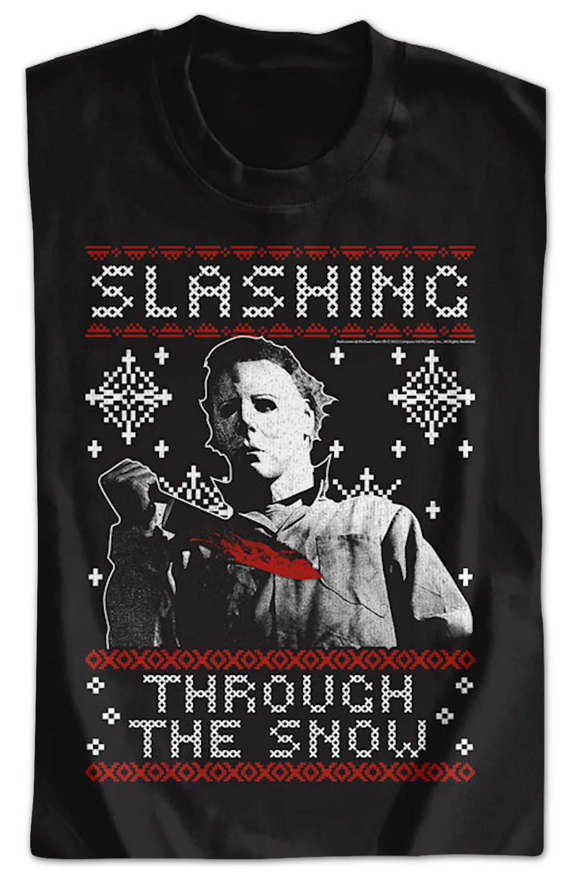 Slashing Through The Snow Halloween Sweatshirt - Image 2