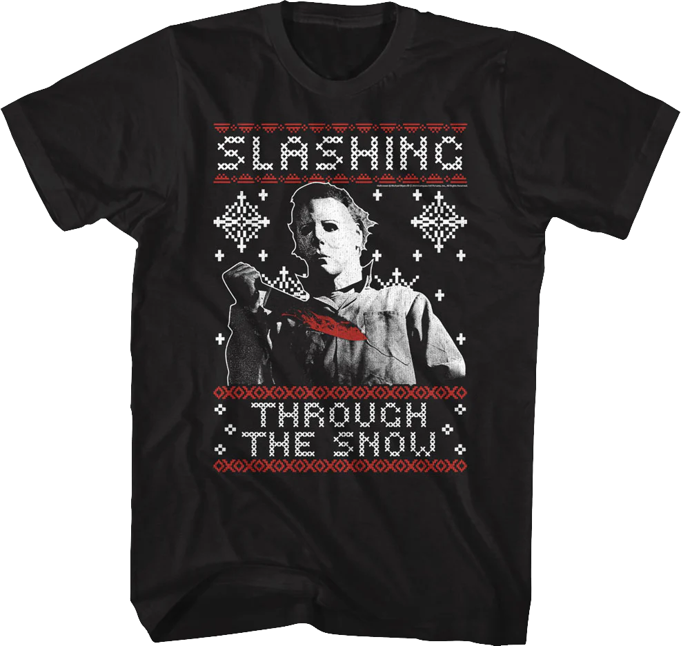 Slashing Through The Snow Halloween T-Shirt