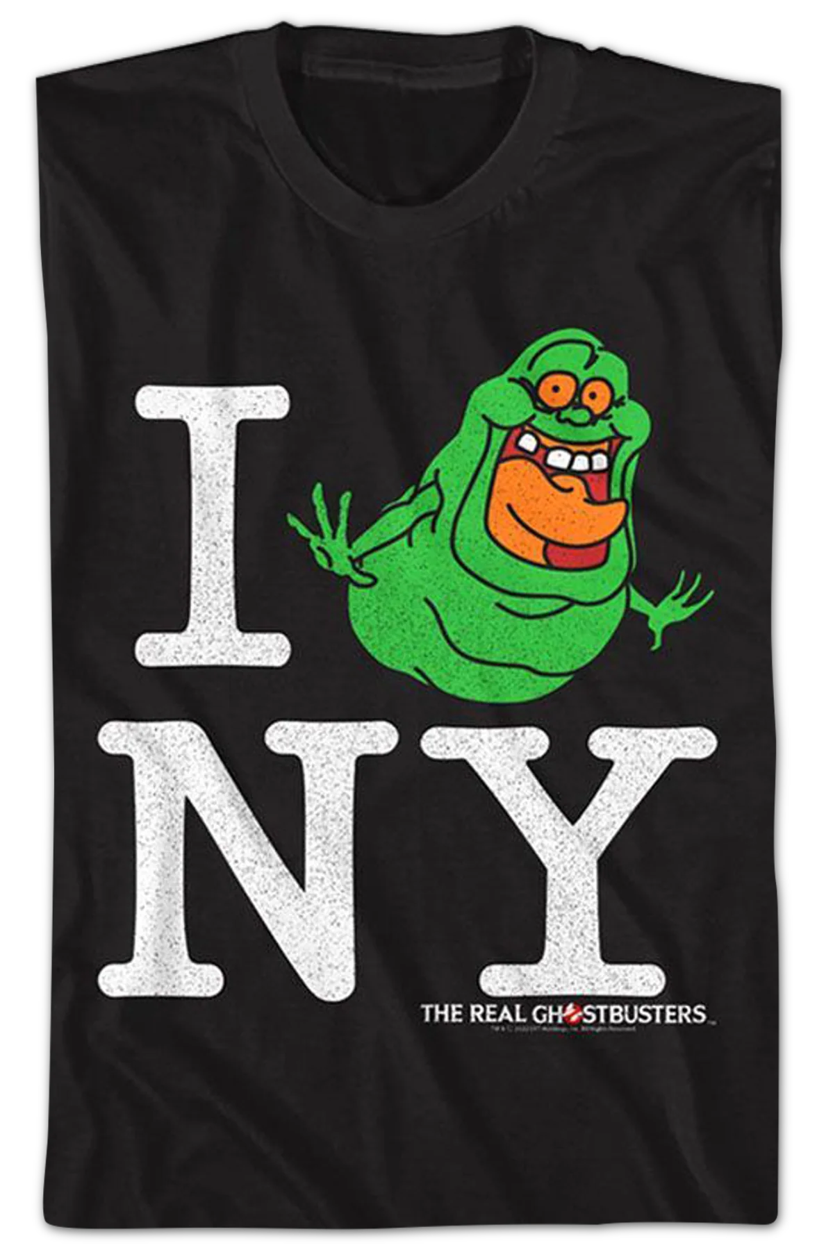 Slimer I Love NY Real Ghostbusters T-Shirt - Image 2