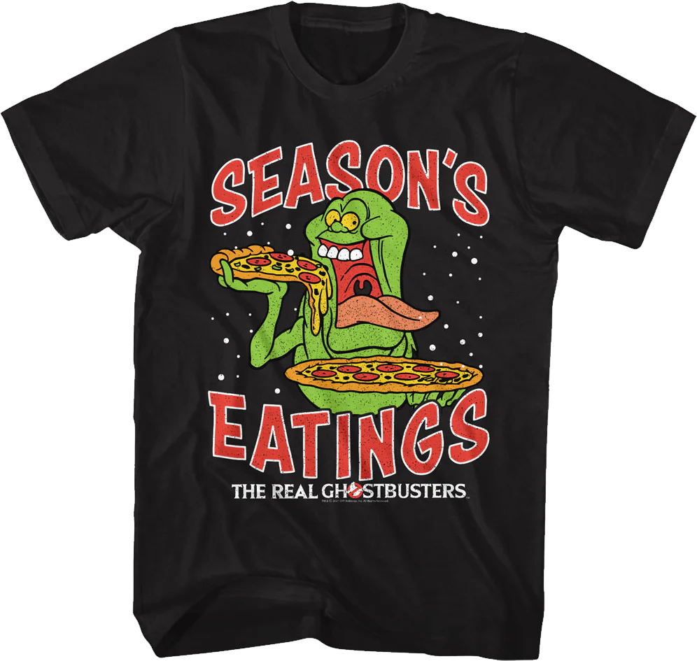 Slimer Season's Eatings Real Ghostbusters T-Shirt