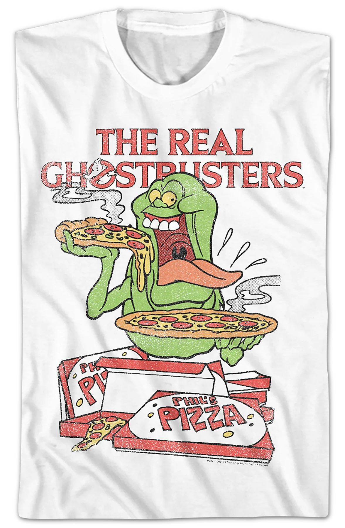 Slimer's Pizza Real Ghostbusters T-Shirt - Image 2
