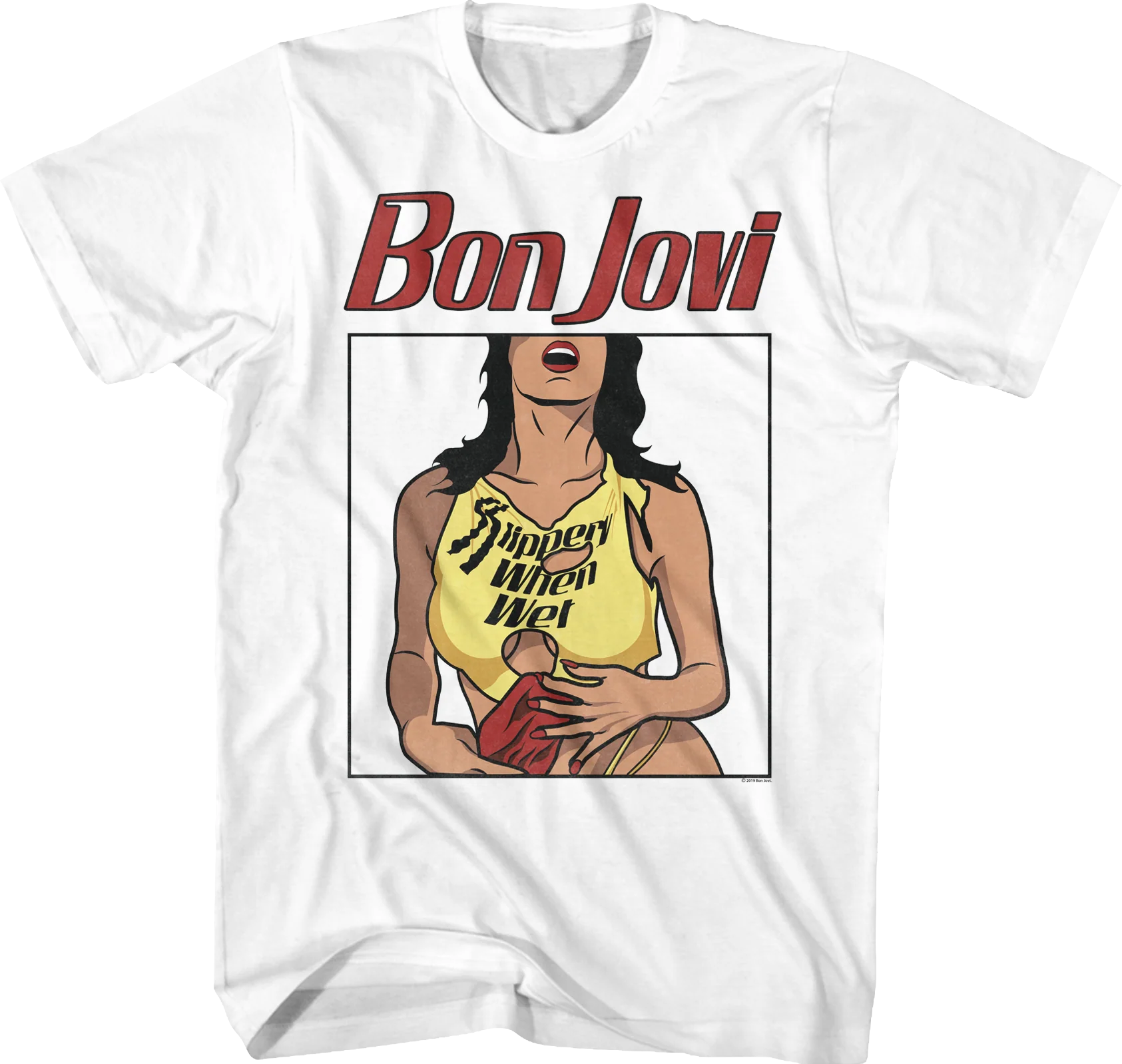 Slippery When Wet Illustration Bon Jovi T-Shirt
