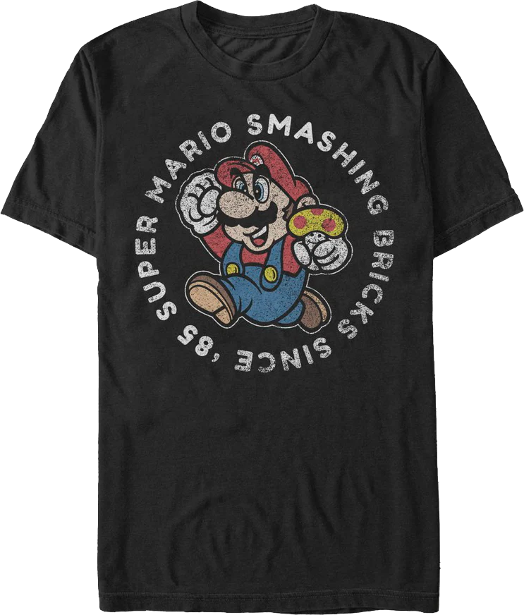 Smashing Bricks Since '85 Super Mario Bros. T-Shirt