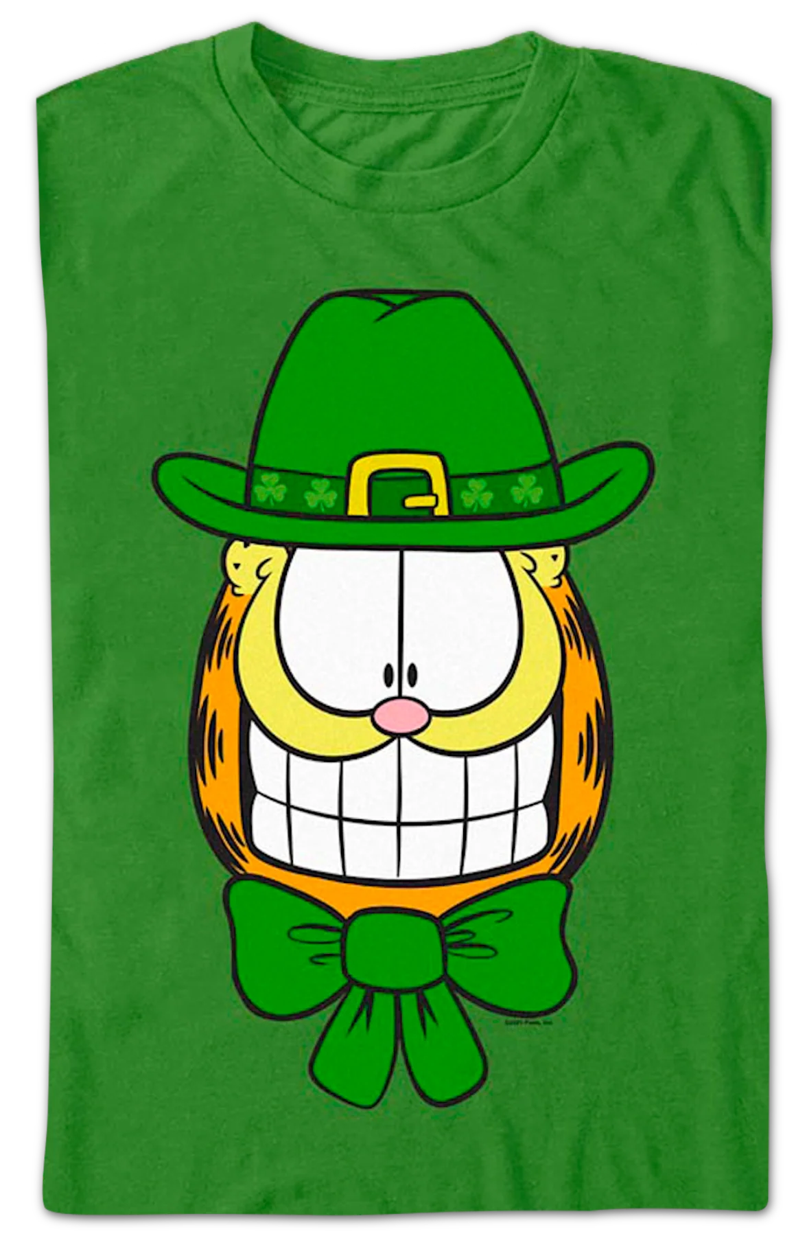 Smiling Leprechaun Garfield T-Shirt - Image 2