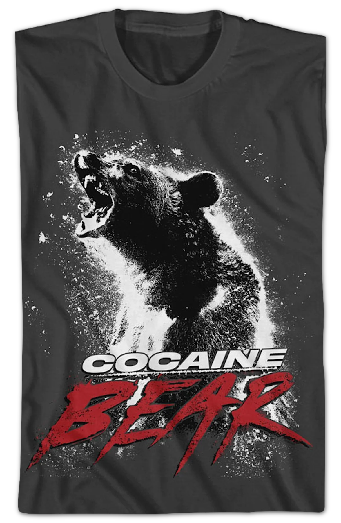 Smoke Gray Movie Poster Cocaine Bear T-Shirt - Image 2