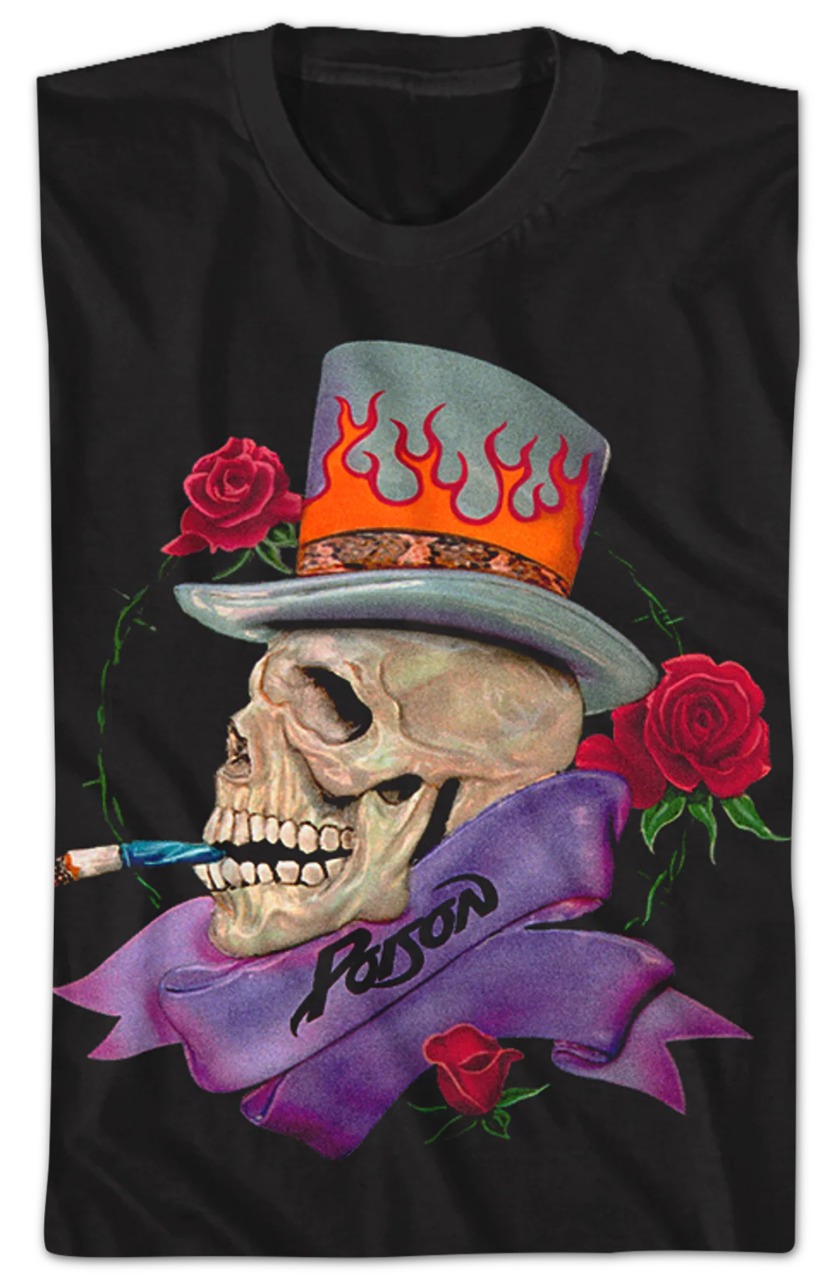 Smoking Skull Poison T-Shirt - Image 2
