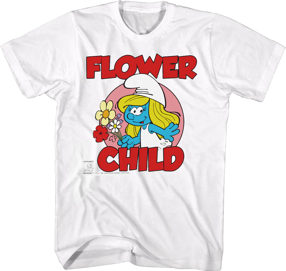 Smurfette Flower Child Smurfs T-Shirt