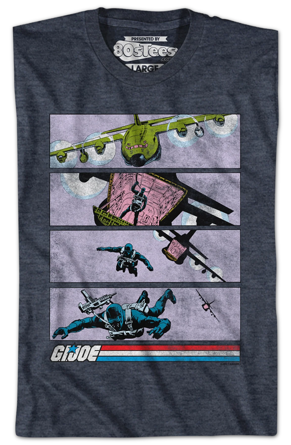 Snake Eyes Dropping In GI Joe T-Shirt - Image 2