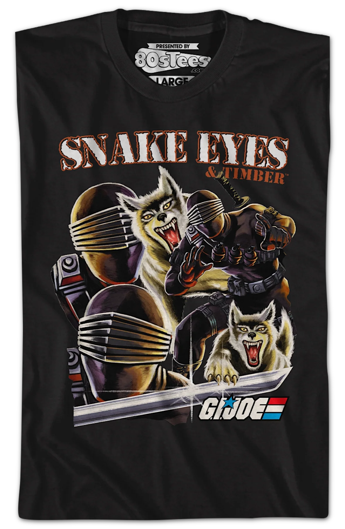 Snake Eyes & Timber Collage GI Joe T-Shirt - Image 2