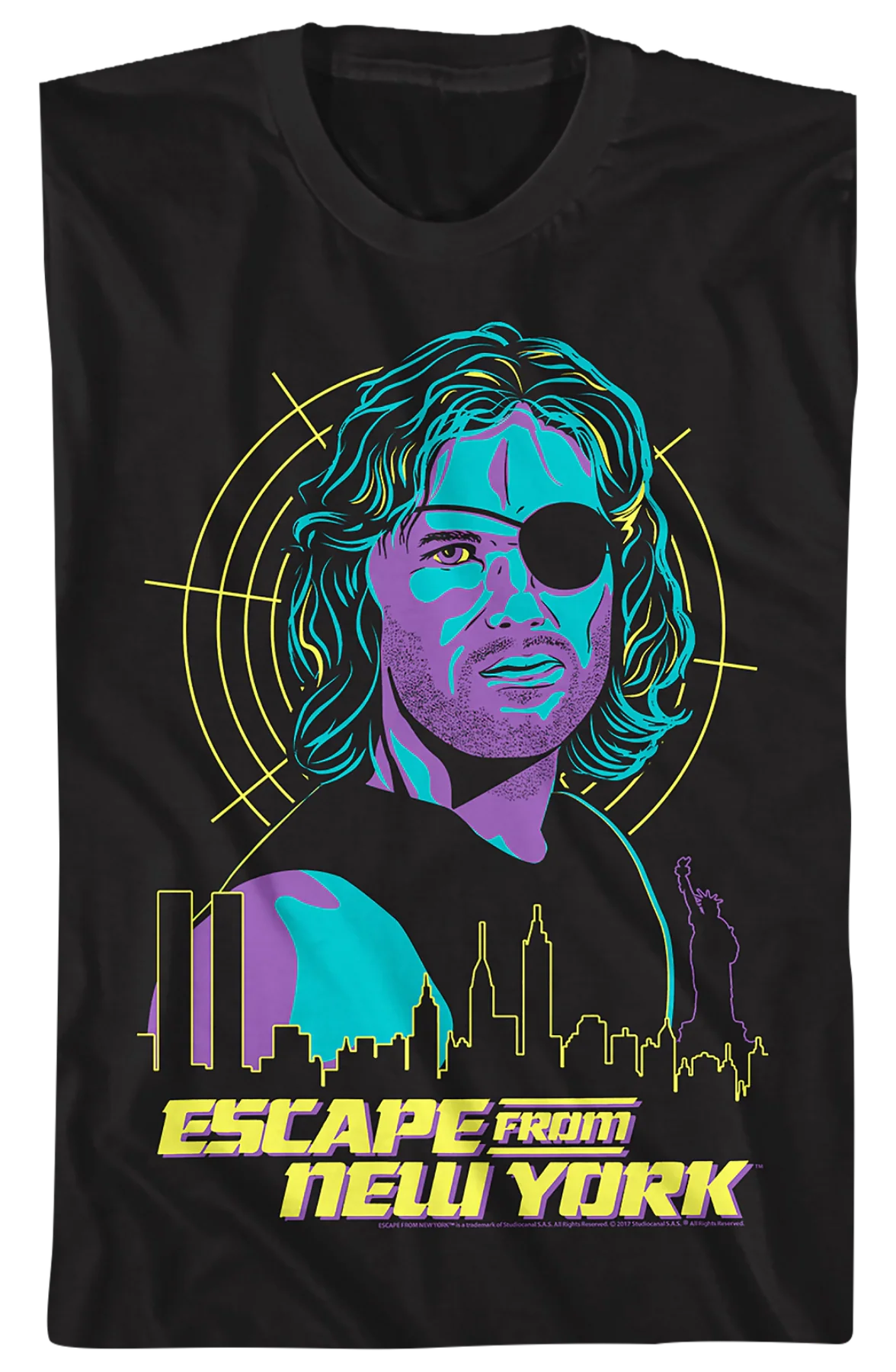 Snake Sketch Escape From New York T-Shirt - Image 2