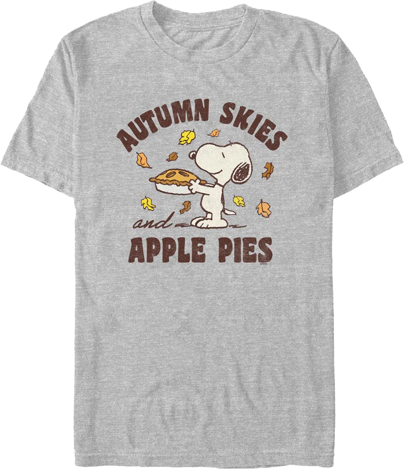 Snoopy Autumn Skies and Apple Pies Peanuts T-Shirt