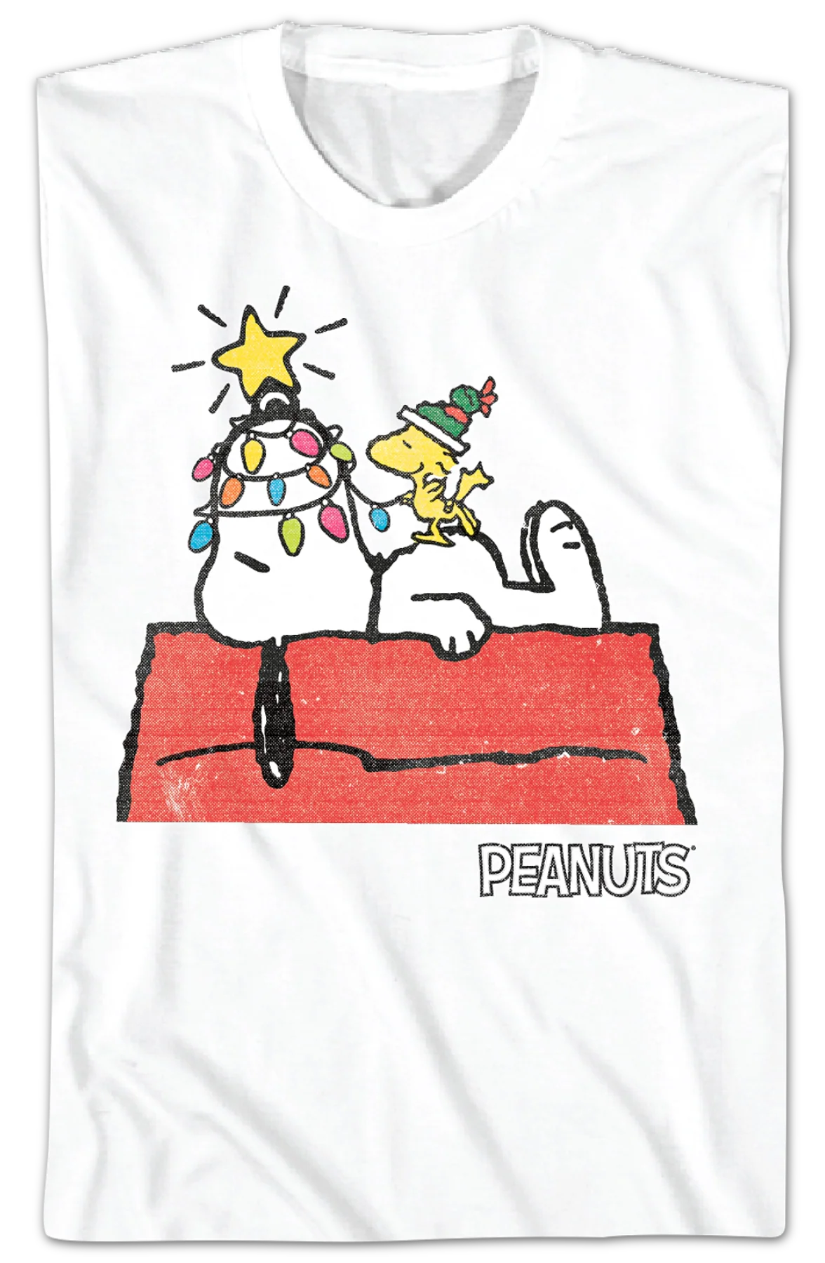 Snoopy Christmas Lights Peanuts T-Shirt - Image 2