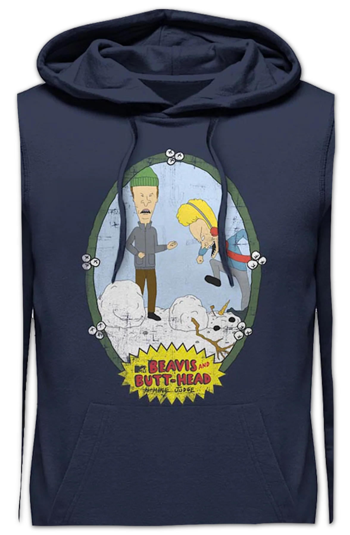 Snowman Beavis And Butt-Head Hoodie - Image 2