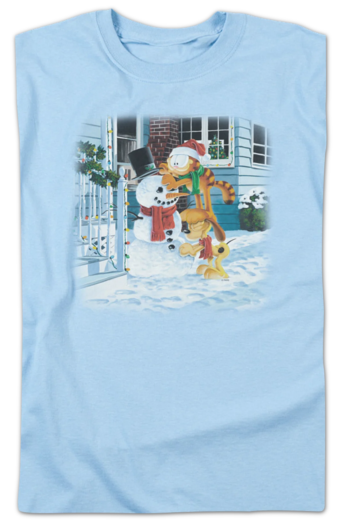 Snowman Garfield T-Shirt - Image 2