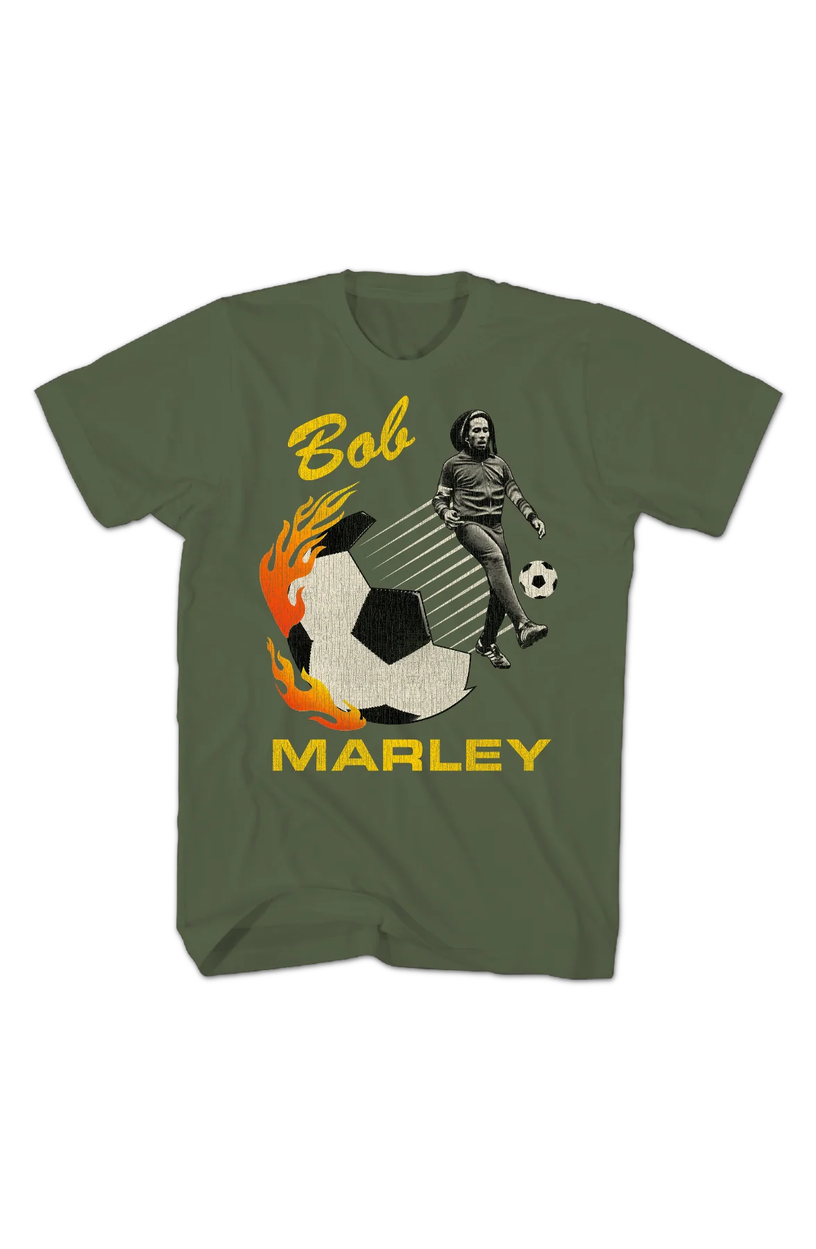 Soccer Photo Bob Marley T-Shirt - Image 2