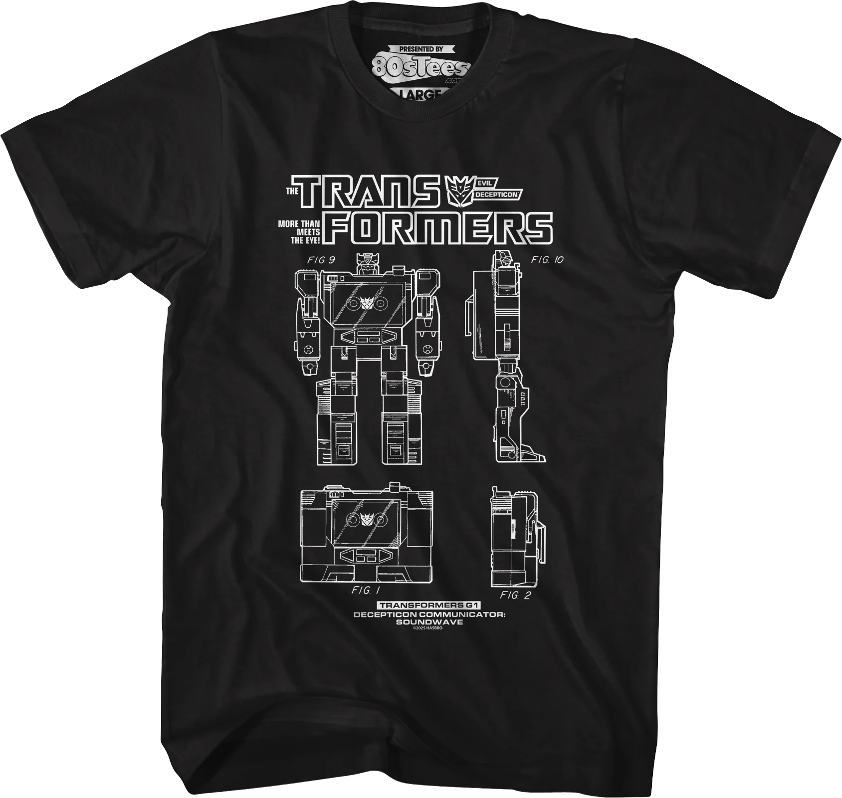 Soundwave Action Figure Patent Transformers T-Shirt
