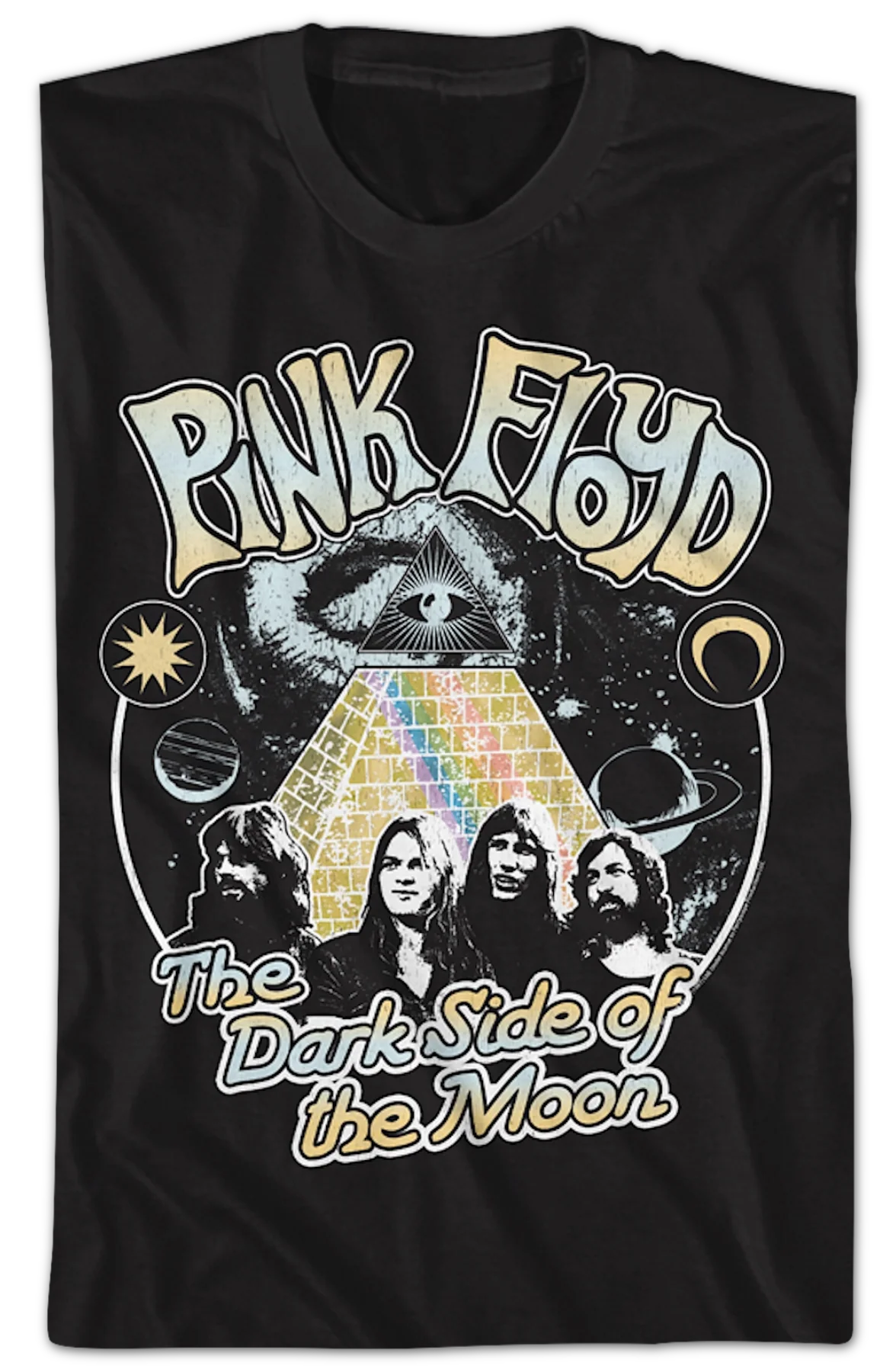 Space Pyramid Dark Side of the Moon Pink Floyd T-Shirt - Image 2