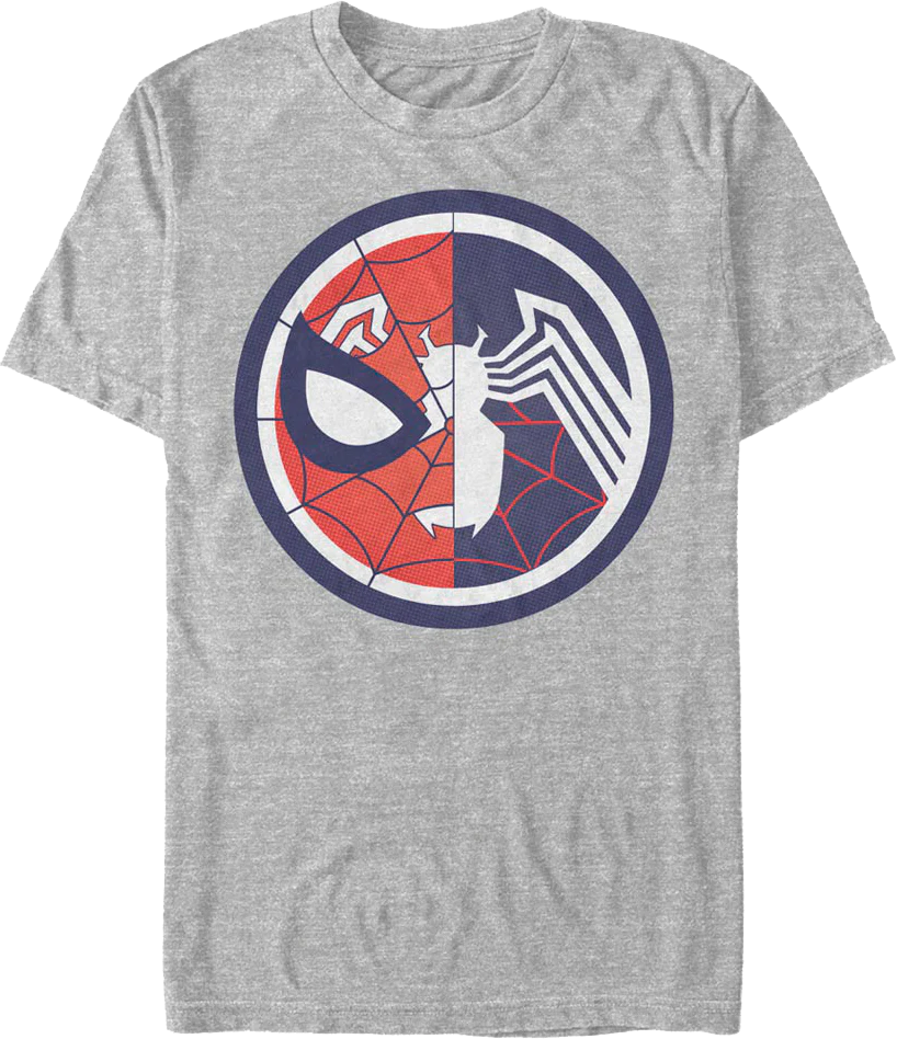 Spider-Man and Venom Logos Marvel Comics T-Shirt